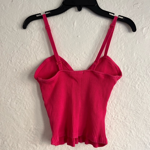 Zara Fuchsia Ribbed Tank Top - Picture 3 of 4